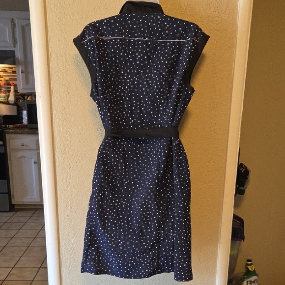 Jason Wu Navy and White Polka Dot Mini Dress - Picture 2 of 4